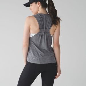 Lululemon in a cinch tank